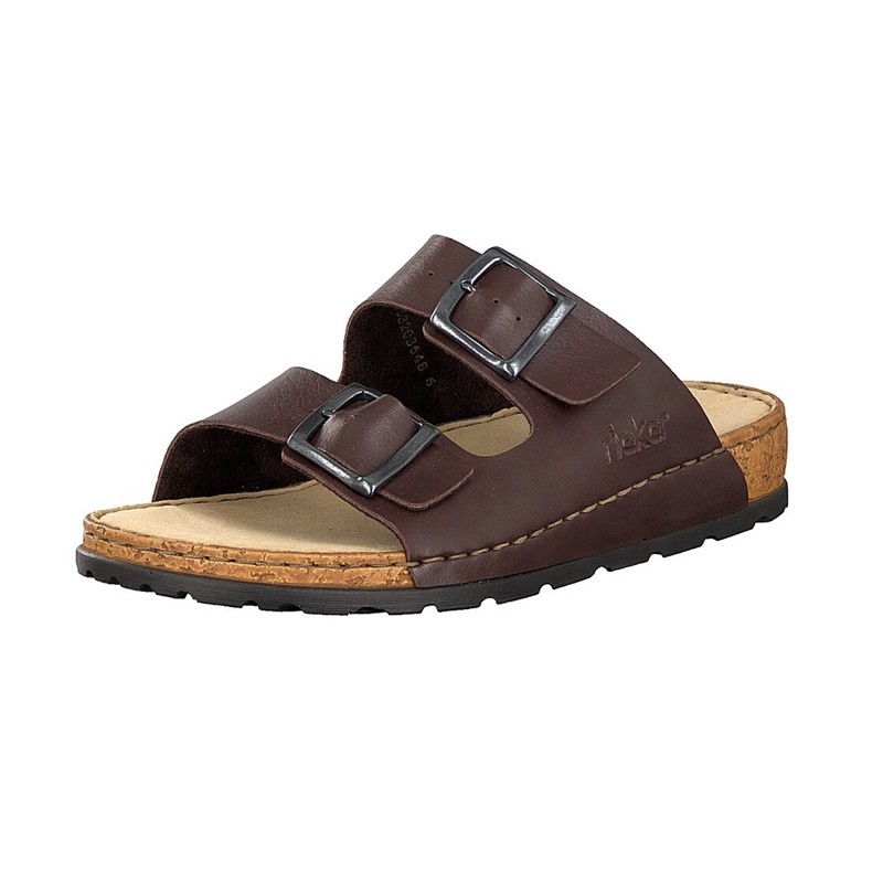 Panske Šľapky Rieker 25690-26, Hnede